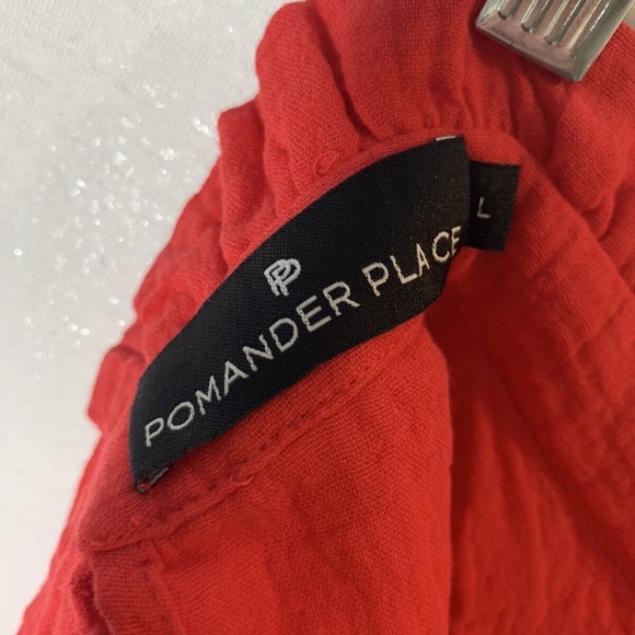 Pomander Place by Tuckernuck Red Lightweight Gauze Morgan Dress sz L NEW Mini - Picture 6 of 8